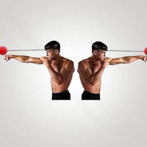 Generic boxing speed practice ball attached to head band with rubber