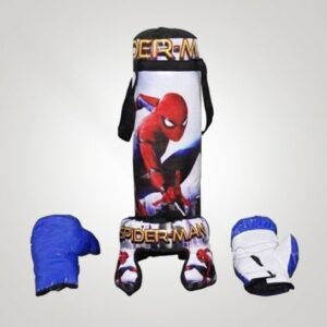 Kids boxing practice bag gloves and head guard