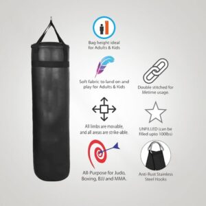 Ko leosportz heavy bag 6ft for kicks and punching practice