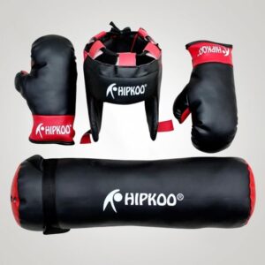 Medium quality hipkoo heavy boxing bag with gloves and head guard