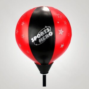 Sports hero standing speed ball for boxing
