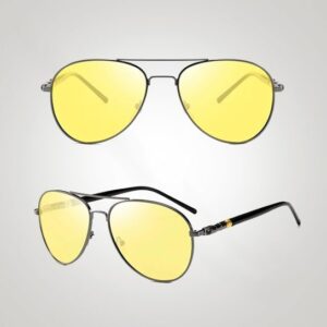Day and night wearing googles