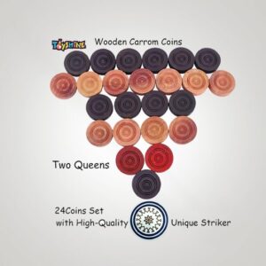 Wooden Carrom Coins Full Set